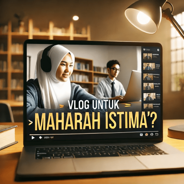 Terlindungi: مدونة الاستماع: اسمع، افهم، واستطع (Vlog untuk Istima’: Dengar, Pahami, Bisa!)